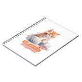 猫笑わされる引用文動物愛好家誕生日 ノートブック (左側)