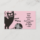 猫糸おもしろい編み物かじり名刺 名刺 (裏面)
