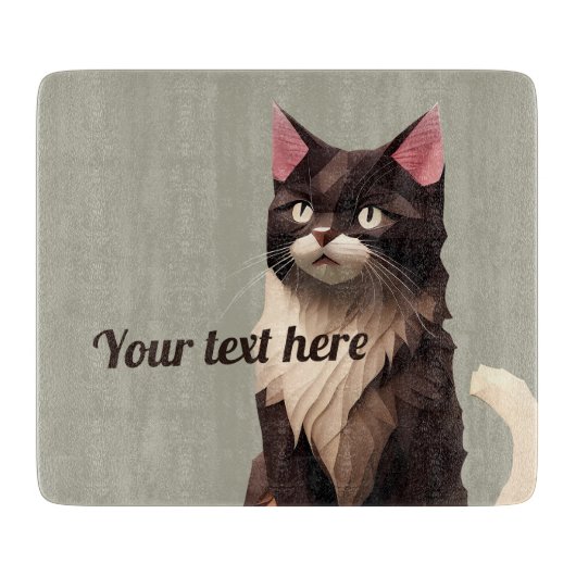 猫紙カットアートペットケアフードショップ動物クリニック カッティングボード (正面)