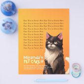 猫紙カットアートペットケアフードショップ動物クリニック チラシ (シングル)