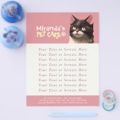 猫紙カットアートペットケアフードショップ動物クリニック チラシ (シングル)