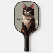 猫紙カットアートペットケアフードショップ動物クリニック ピックルボールラケット (正面)