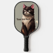 猫紙カットアートペットケアフードショップ動物クリニック ピックルボールラケット (裏面)