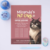 猫紙カーブペットケア動物クリニックオープンハウス チラシ (シングル)