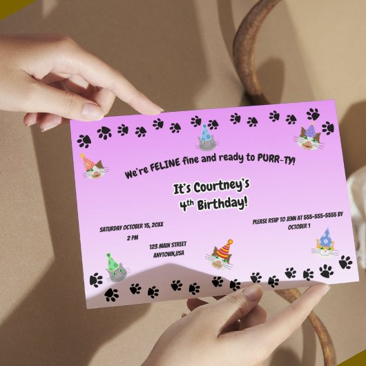 猫素晴らしとPURR-tyの準備 招待状