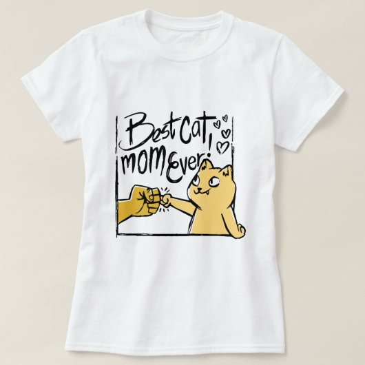 猫素晴らし最高の母エバおもしろい猫レトロヴィンテージ Tシャツ (デザイン正面)