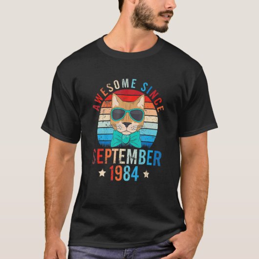 猫素晴らし1984年9月ハッピーバースデー38 Tシャツ (正面)