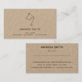 猫素朴と犬のシンボルクラフト名刺 名刺 (正面/裏面)