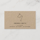 猫素朴と犬のシンボルクラフト名刺 名刺 (正面)