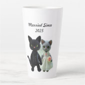 猫結婚した2025 カフェラテマグ (正面)