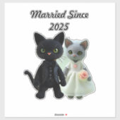 猫結婚した2025 シール (シート)