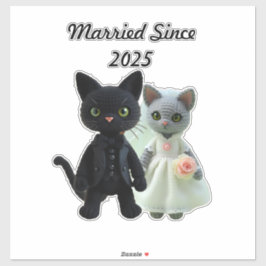 猫結婚した2025 シール