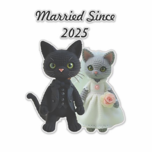 猫結婚した2025 シール (正面)