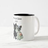 猫結婚した2025 ツートーンマグカップ (正面右)