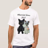 猫結婚した2025 Tシャツ (正面)