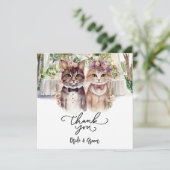猫結婚と花婿 サンキューカード (スタンド正面)