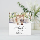 猫結婚と花婿 サンキューカード (スタンド正面)