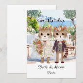 猫結婚と花婿 セーブザデート (正面/裏面)