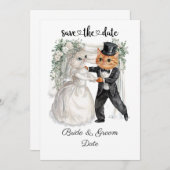 猫結婚と花婿 セーブザデート (正面/裏面)