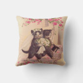 猫結婚の新郎新婦 クッション (裏面)