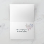 猫結婚の水彩 カード (内部)