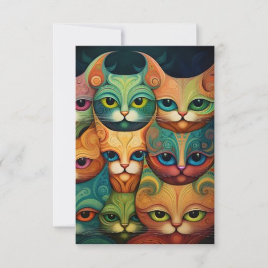 猫結婚の 出欠カード (正面)