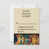 猫結婚の 出欠カード (裏面)