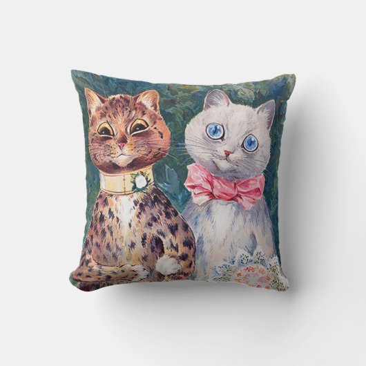 猫結婚の、結婚、花嫁、ルイ・ワイン クッション (正面)