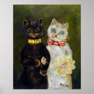猫結婚の、結婚、花嫁、ルイ・ワイン ポスター