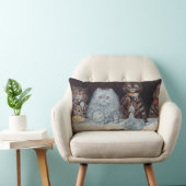 猫結婚の、結婚、花嫁、ルイ・ワイン ランバークッション (椅子)