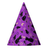 猫絵を描と魔女の帽子 パーティーハット (裏面)