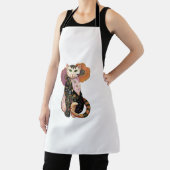 猫絵を描のイラストレーション エプロン (インサイチュ)