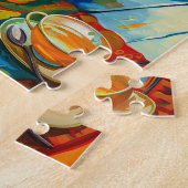 猫絵を描グルーミングのSwing ジグソーパズル (側面)