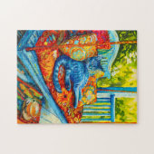 猫絵を描グルーミングのSwing ジグソーパズル (横)