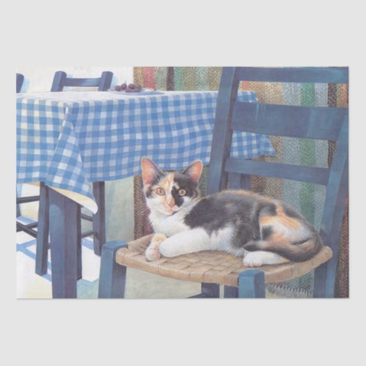 猫絵を描ティッシュペーパー 薄葉紙 (正面)