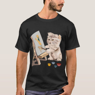 猫絵を描徴候 Tシャツ