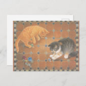 猫絵を描製葉書 ポストカード (正面/裏面)