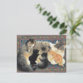 猫絵を描製葉書 ポストカード (スタンド正面)