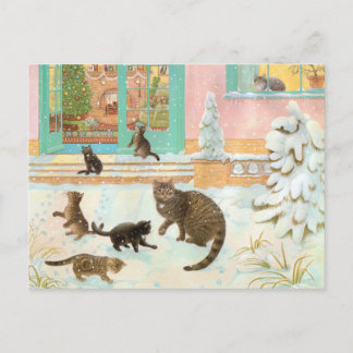 猫絵画のはがき ポストカード