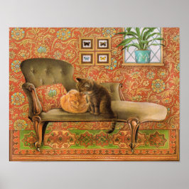 猫絵画のポスター ポスター