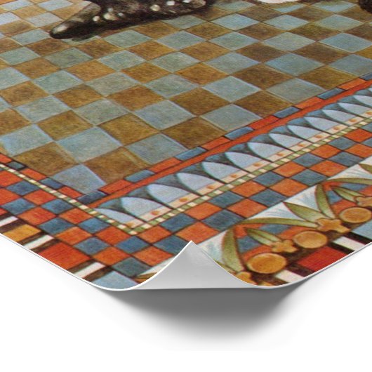 猫絵画のポスター ポスター (角)