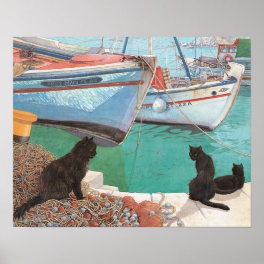 猫絵画のポスター ポスター (正面)