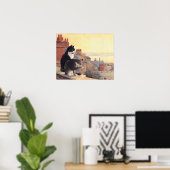 猫絵画のポスター ポスター (ホームオフィス)