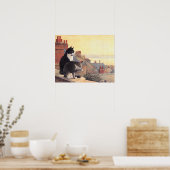 猫絵画のポスター ポスター (キッチン)