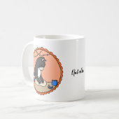 猫練り生地ベーキングラバーギフト名前をカスタムする コーヒーマグカップ (正面左)