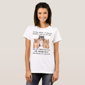 猫考えと熱狂する話す人たち Tシャツ (正面フル)