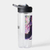 猫耳かわいらし付きヘッドフォンを身に着けたアニメ少女 ウォーターボトル (右面)