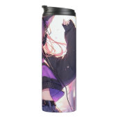 猫耳かわいらし付きヘッドフォンを身に着けたアニメ少女 タンブラー (回転右)