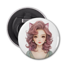 猫耳の可愛いアニメの少女