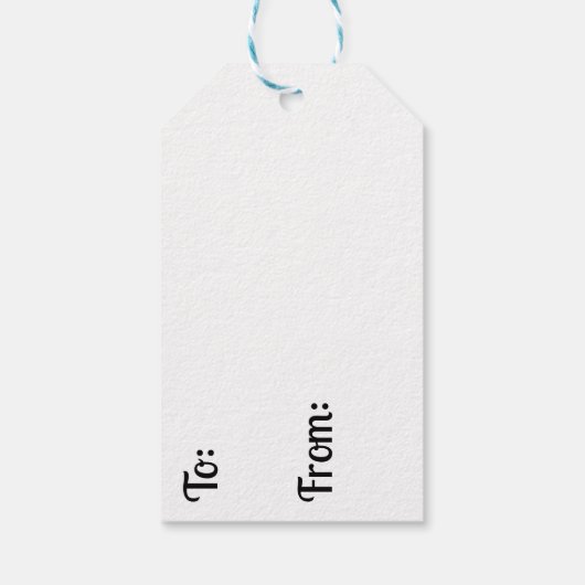 猫耳の甘い紫と黒のアニメガール ギフトタグ (裏面)